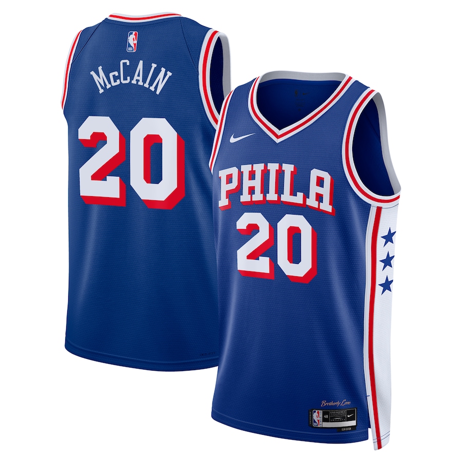 Men Philadelphia 76ers #20 Jared McCain Nike Royal Swingman NBA Jersey->philadelphia 76ers->NBA Jersey